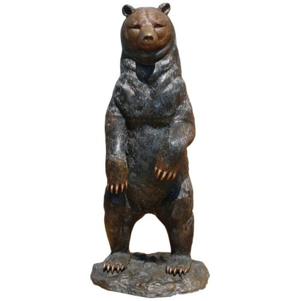 Life Size Bronze Standing Black Bear Sculpture lasting beauty sculptures